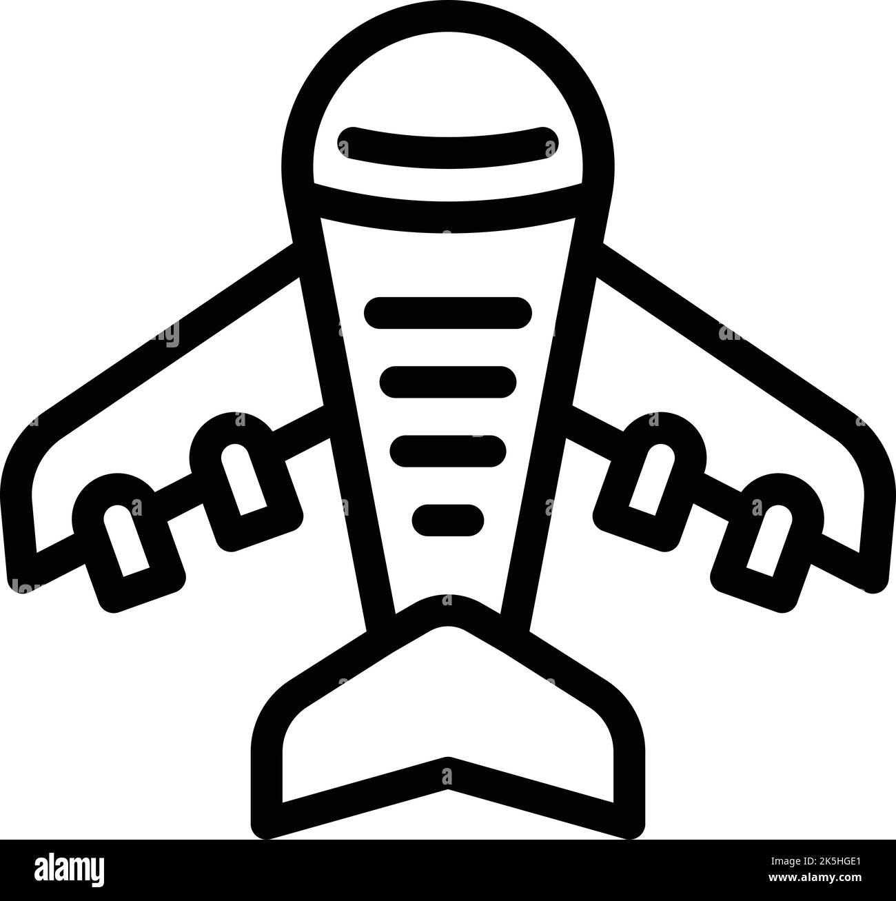 Airplane fly icon outline vector. City accommodation. Social resource Stock Vector