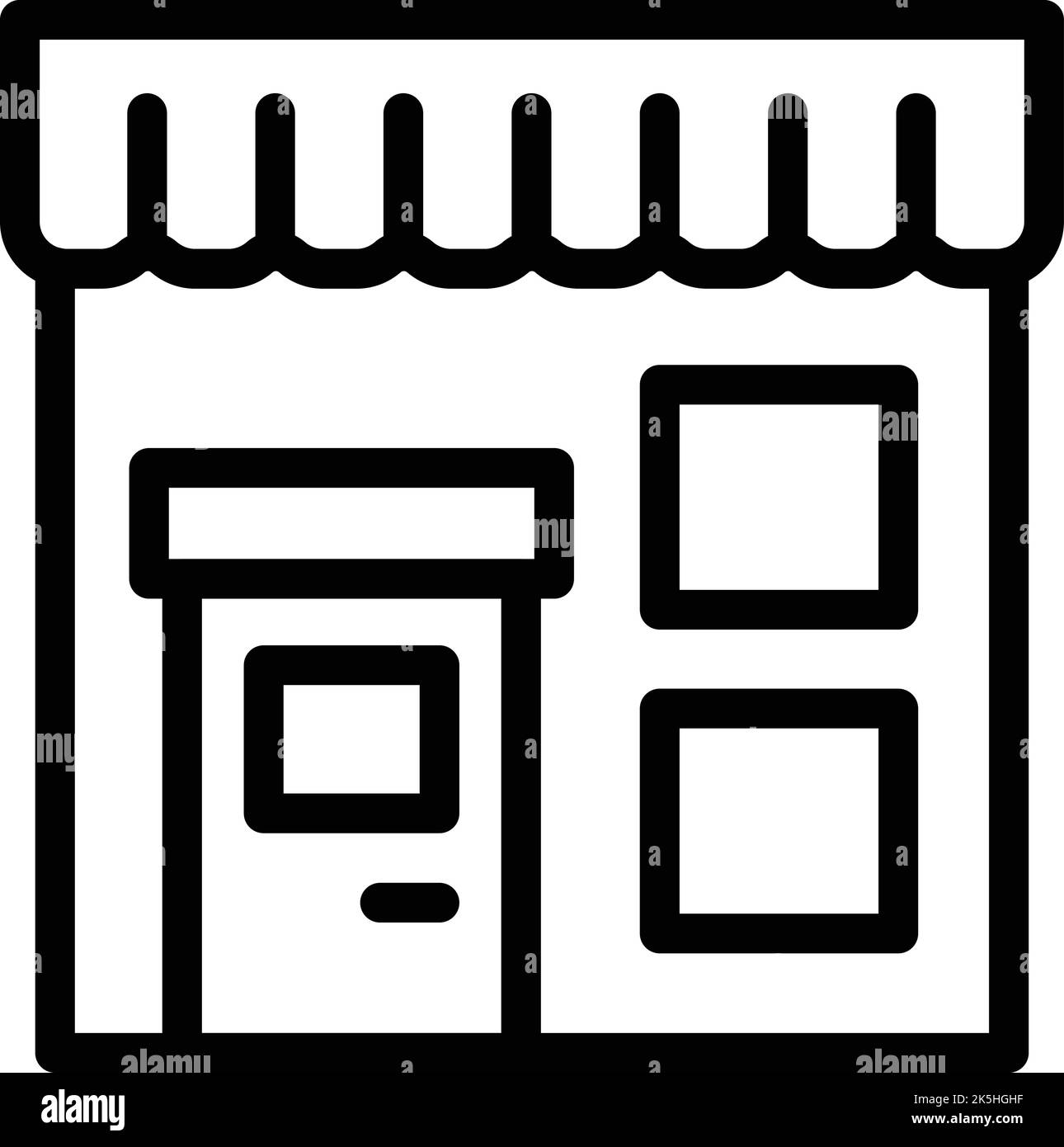 Street shop icon outline vector. City facility. Modern accommodation Stock Vector