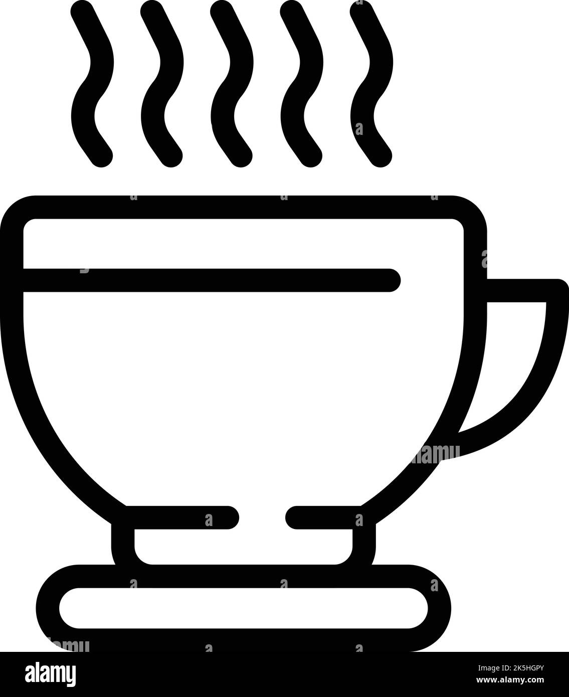 Hot coffee cup icon outline vector. Hostel room. Modern hotel Stock Vector