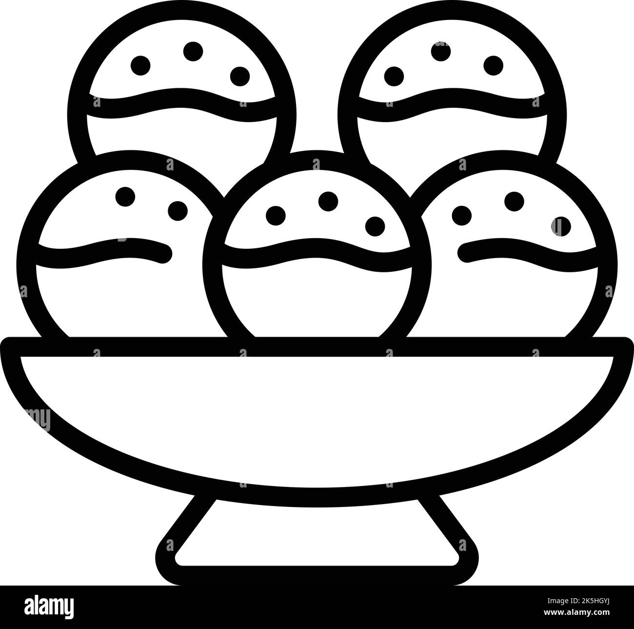 Meat balls icon outline vector. Menu cuisine. Restaurant rice Stock ...