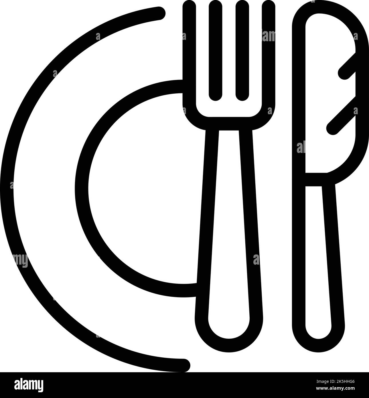 Motel food icon outline vector. Hotel facility. Modern accommodation Stock Vector