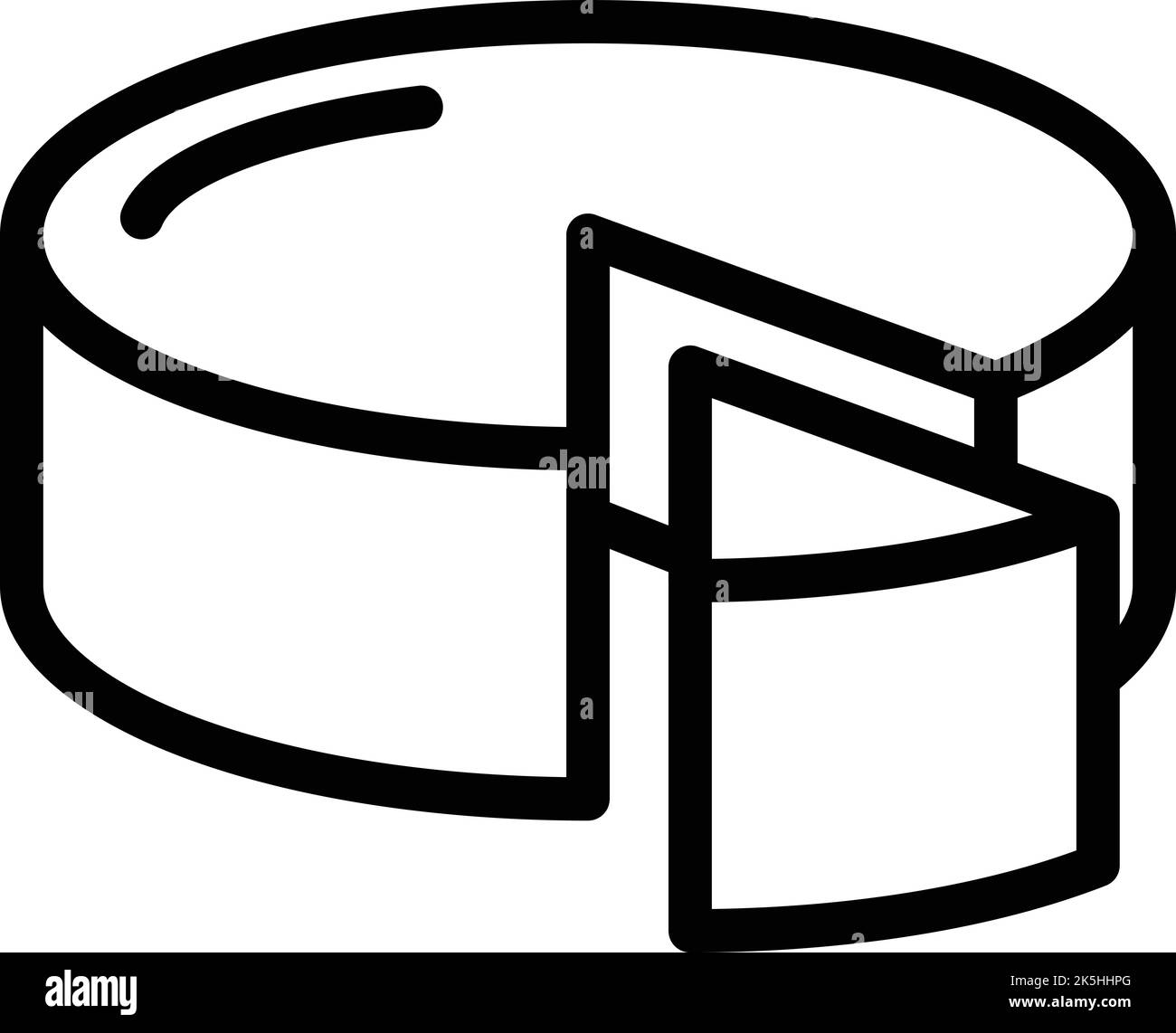 Swiss cheddar icon outline vector. Fondue cheese. Cow cook Stock Vector