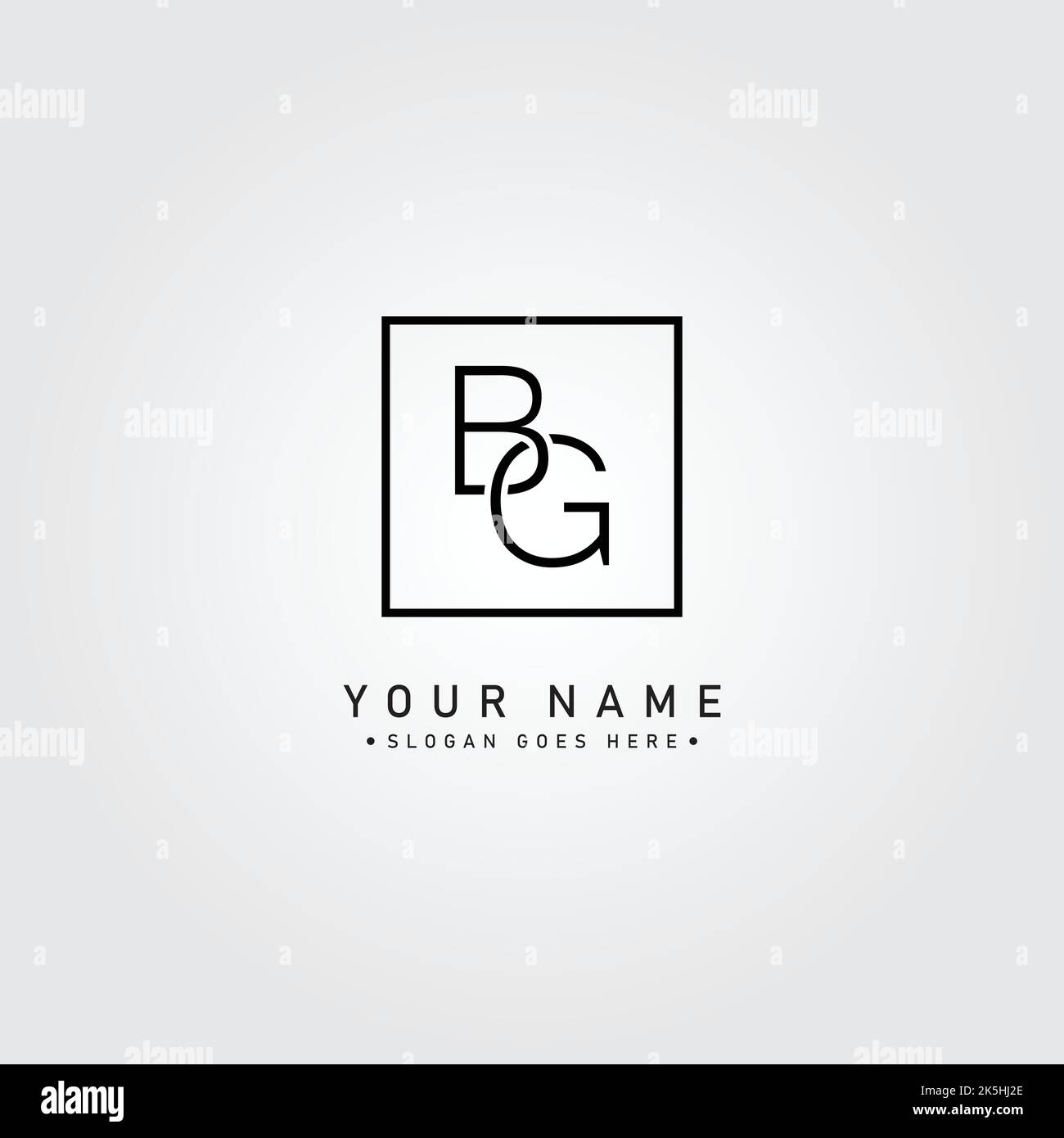 Initial Letter BG Logo Simple Business Logo for Alphabet B and G