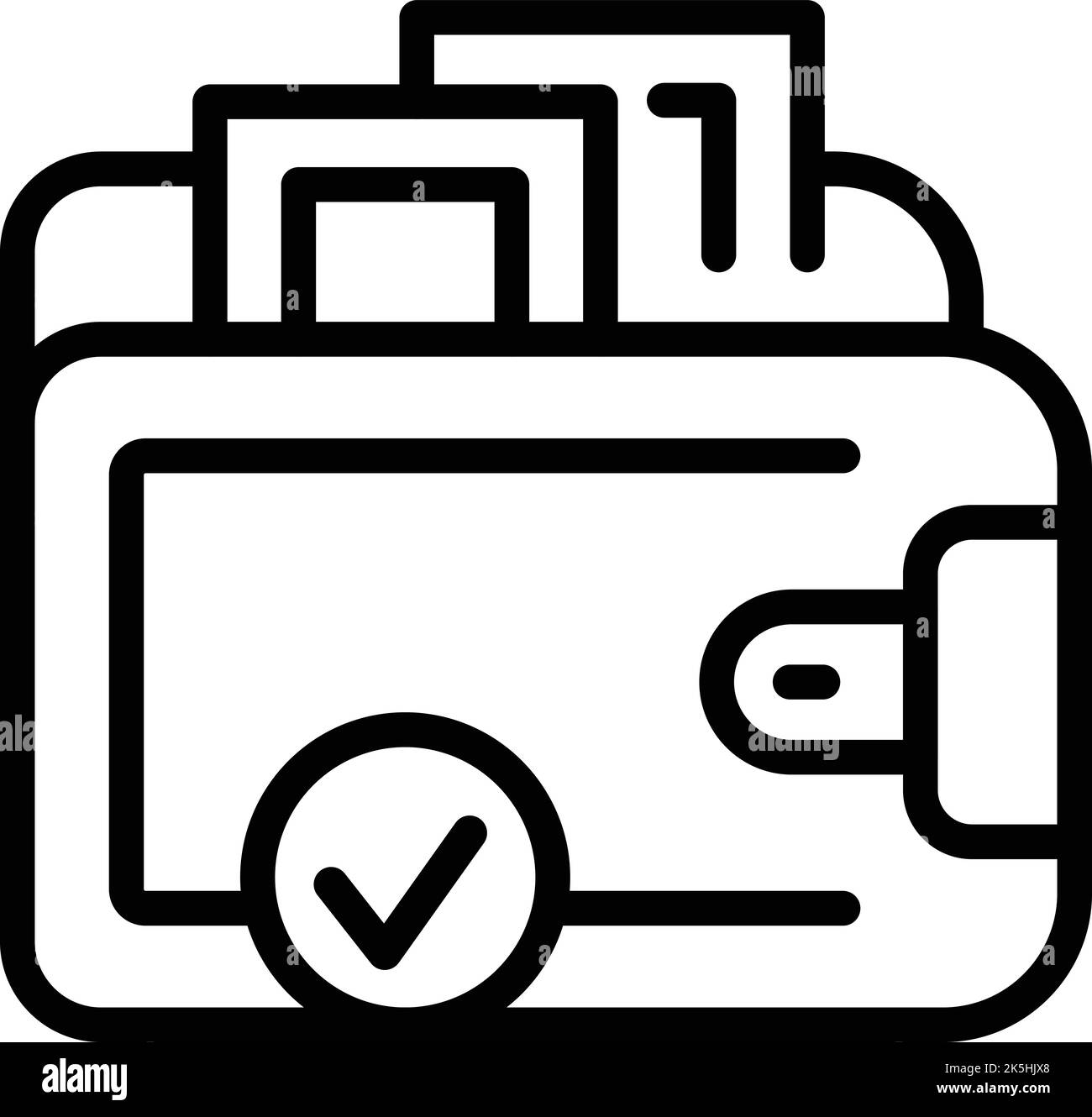 Money inspection icon outline vector. Food safety. Certificate quality ...