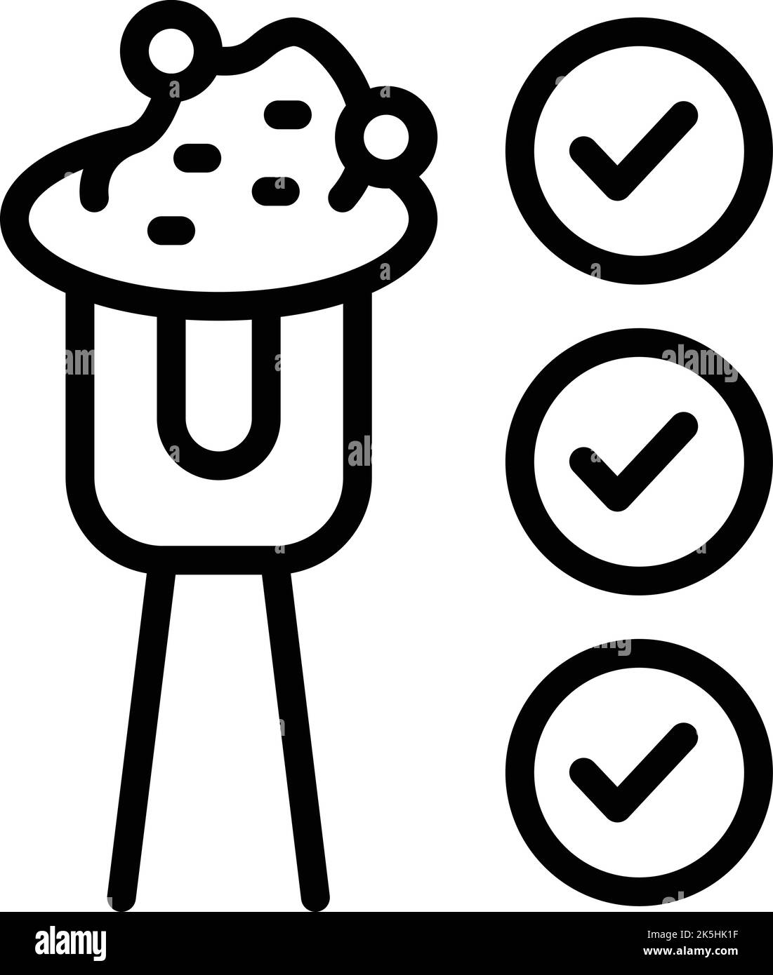 Food critic icon outline vector. Safety inspection. Certificate quality 
