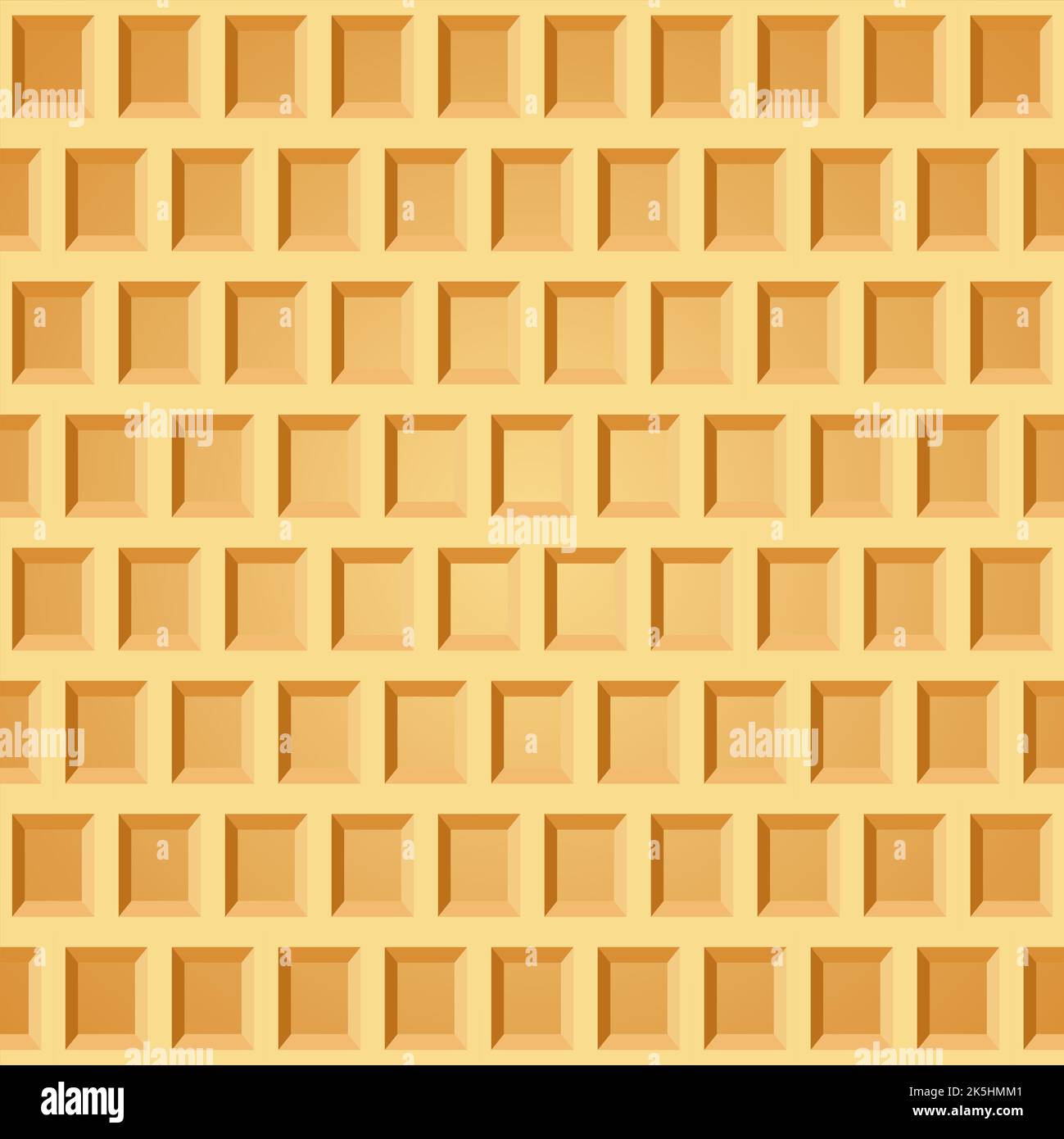 Waffle seamless pattern. Belgian wafer repeating texture. Stylized flat ...