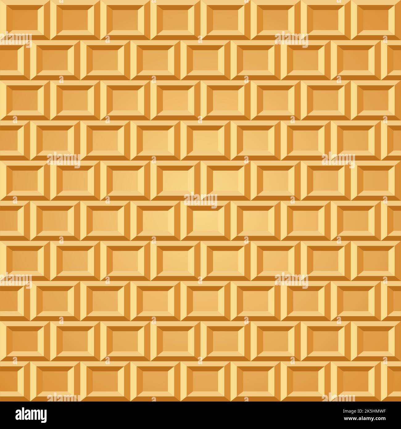 Waffle seamless pattern. Belgian wafer repeating texture. Stylized flat ...