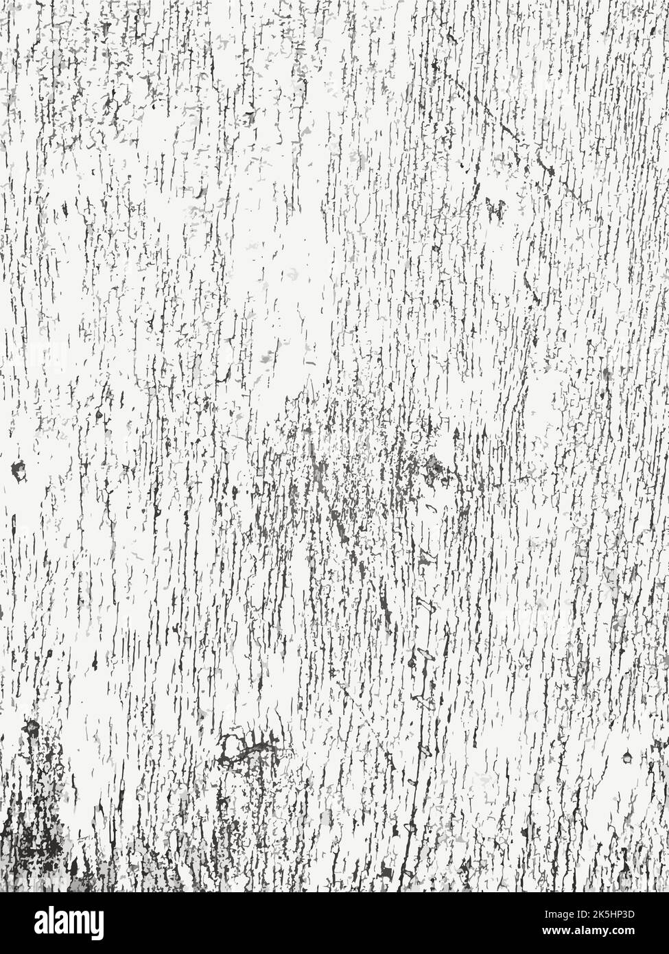 Grayscale grunge wooden texture. Rough overlay background of old weathered wood. Scratched, scarred backdrop with distress effect for some design. Vec Stock Vector