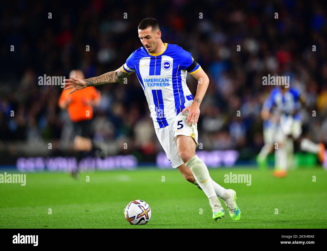 Brighton, UK. 08th Oct, 2022. Lewis Dunk of Brighton and Hove Albion during the Premier League match between Brighton & Hove Albion and Tottenham Hotspur at The Amex on October 8th 2022 in Brighton, England. (Photo by Jeff Mood/phcimages.com) Credit: PHC Images/Alamy Live News Stock Photo