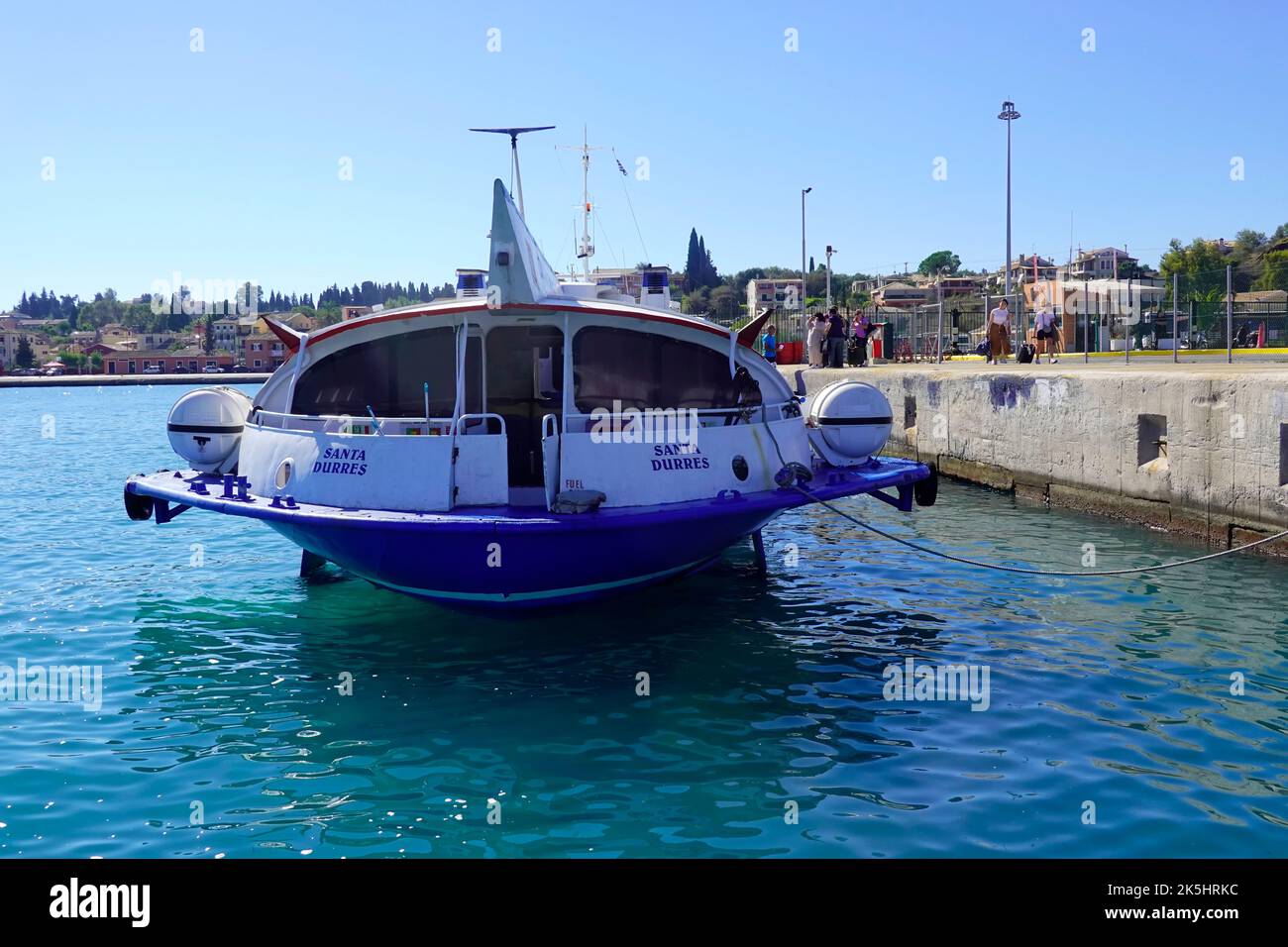Santa Durres, Finikas Lines - Ferry Saranda Corfu, Greece, Europe Stock Photo