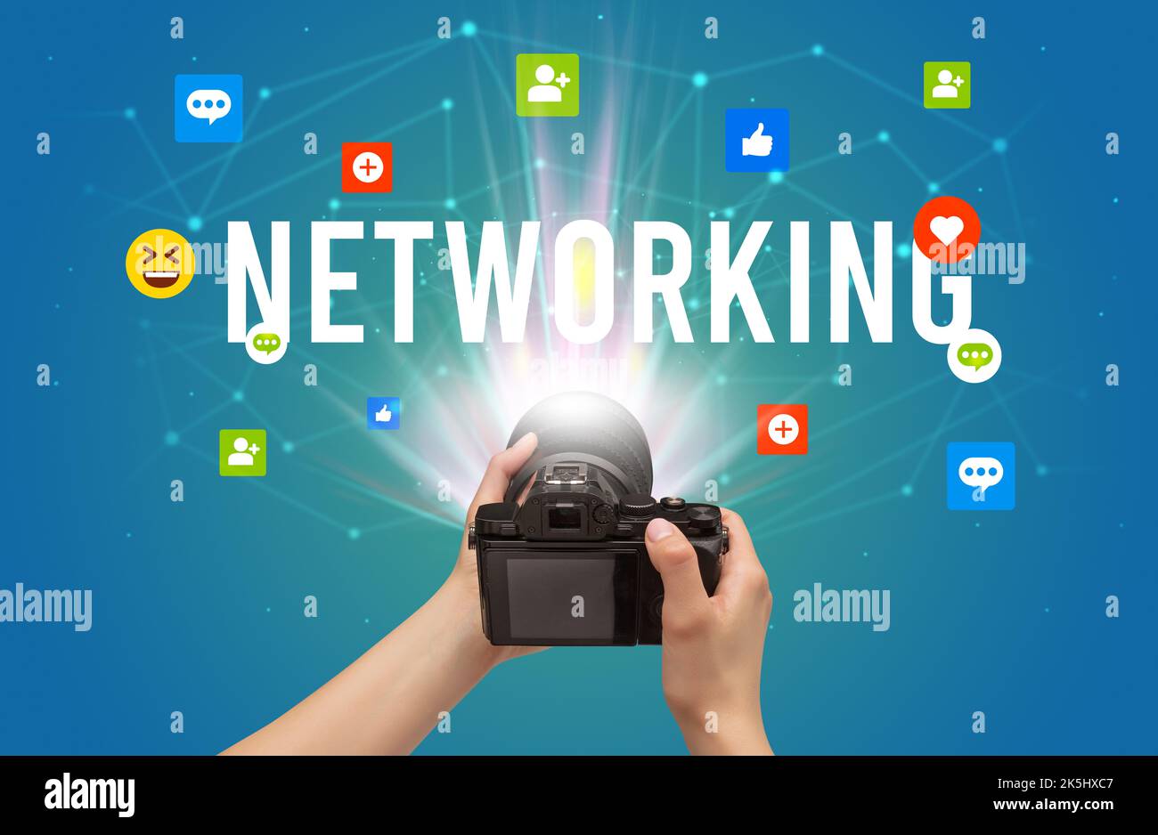 Using camera to capture social media content Stock Photo Alamy