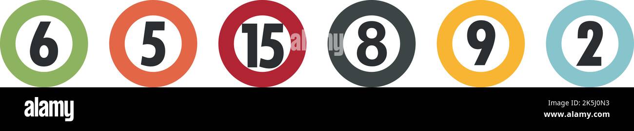 Group of coloured pool table sport icons Stock Vector Image & Art - Alamy