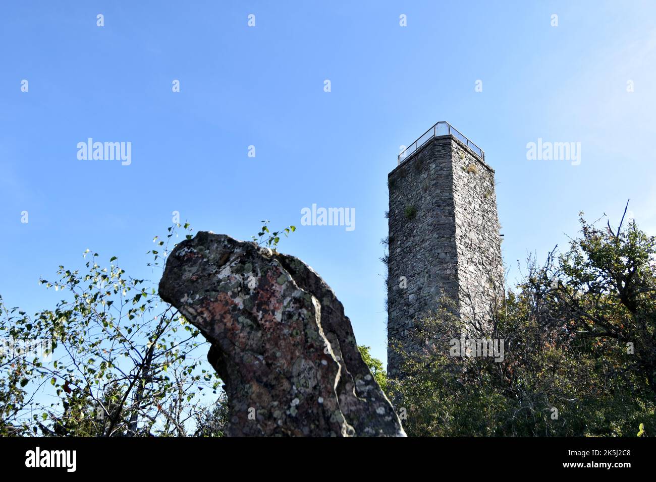 Ruins of Koppenstein Castle in the western Soonwald in Hunsrueck, Rhineland-Palatinate, Detuschland Stock Photo