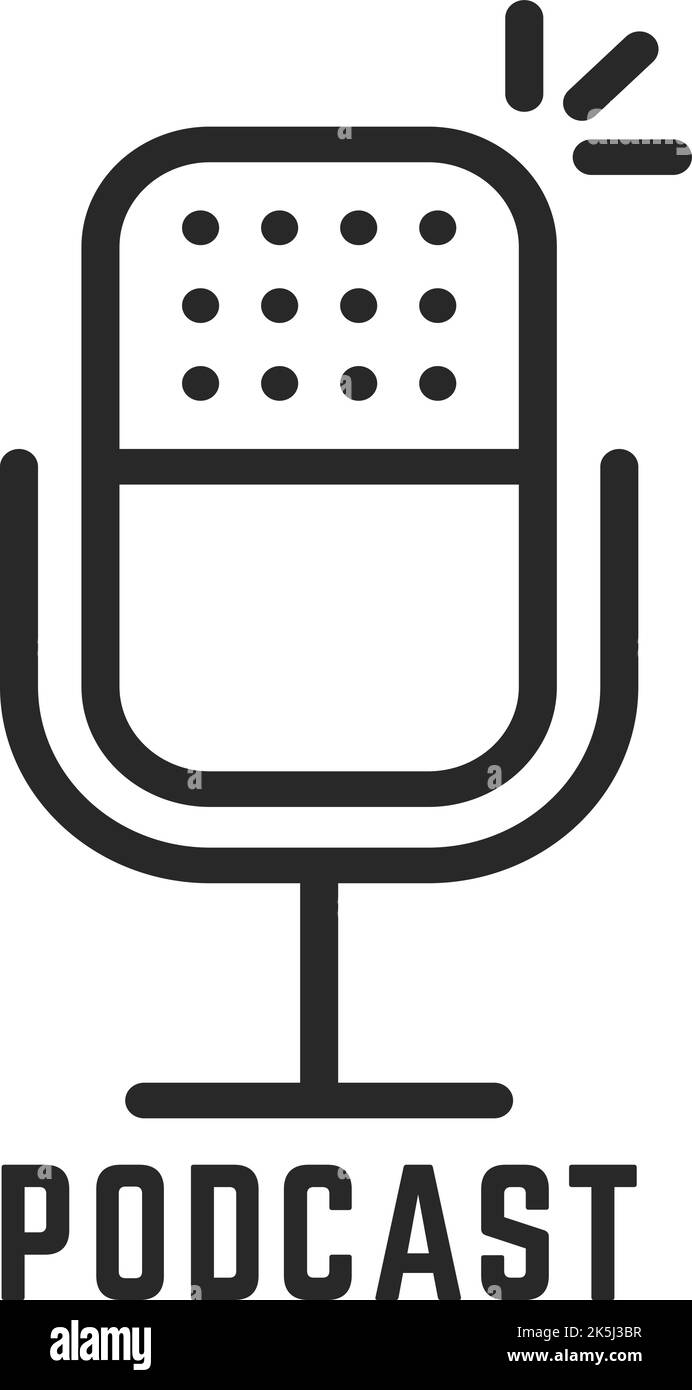 Black Microphone Logo For Podcast Stock Vector Image & Art - Alamy