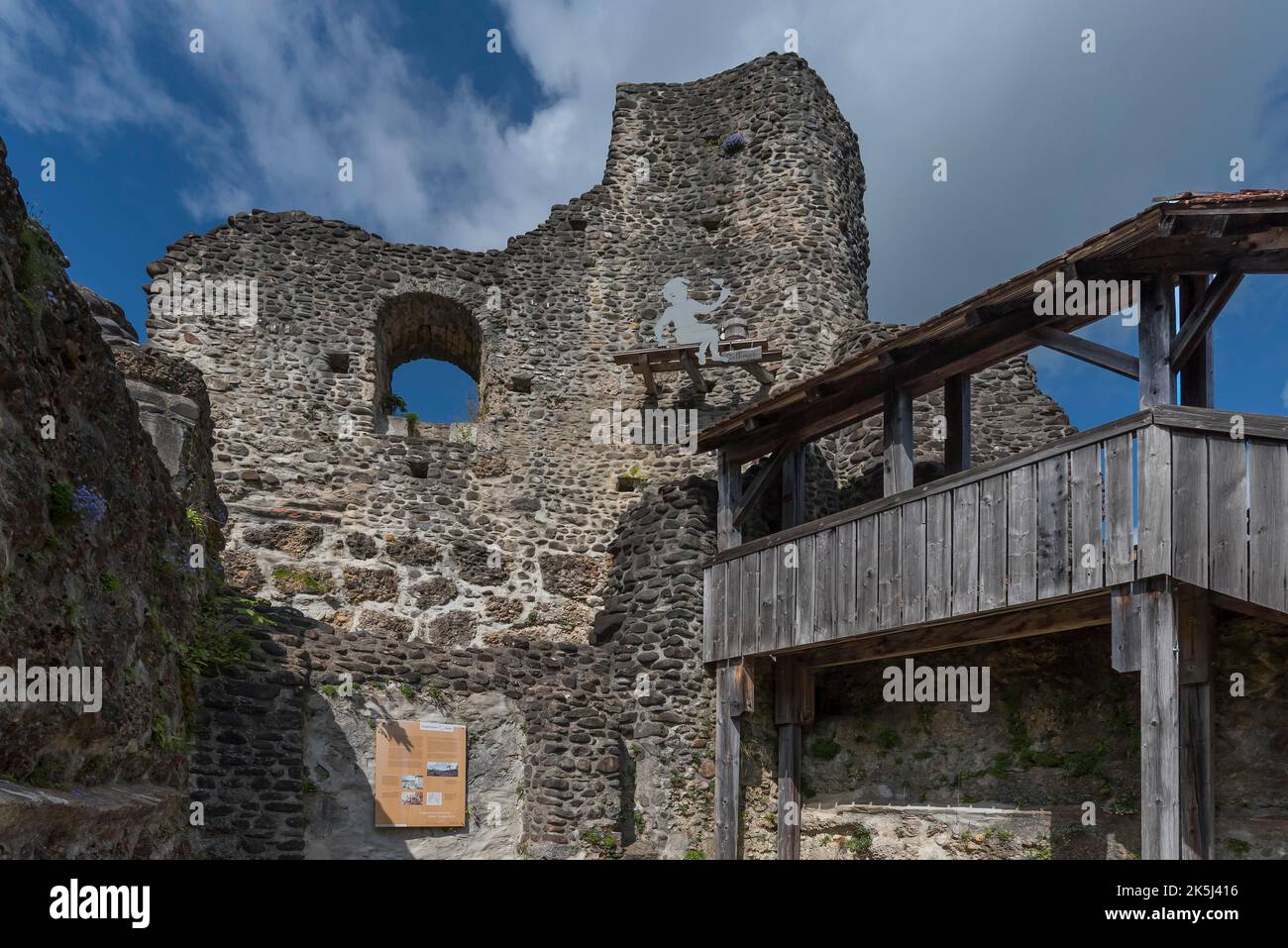 Castle ruin AltTrauchburg, 13th century the ruin is one of the best preserved in the Allgaeu
