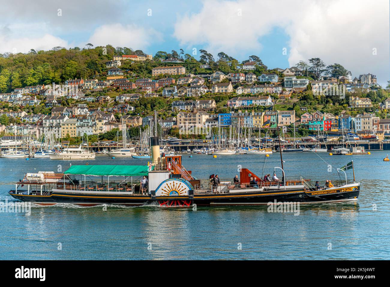 Kingswear castle paddle steamer at Dartmouth Harbor, Devon, England, UK Stock Photo