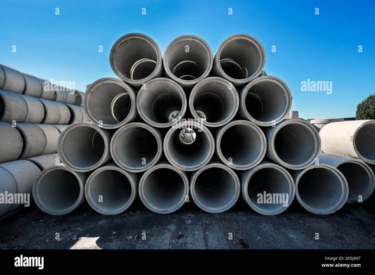 Concrete pipes, precast concrete parts, Kempten, Allgaeu, Bavaria