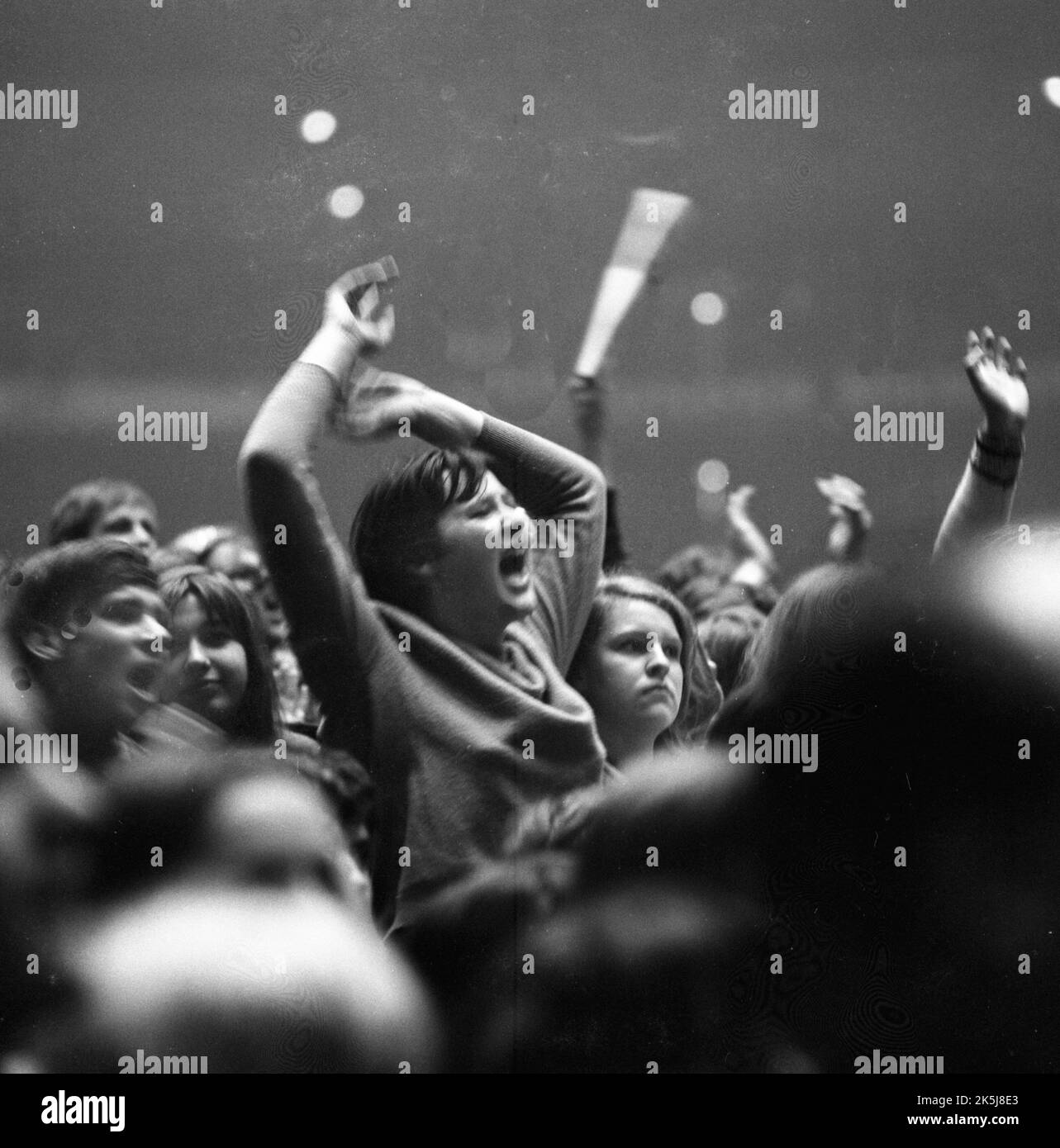 The Rolling Stones' performance in Dortmund's Westfalenhalle in 1966 was accompanied by some fans who got into a frenzy, Germany Stock Photo