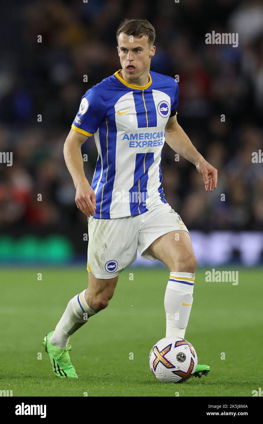 Brighton and Hove, England, 8th October 2022. Solly March of Brighton and Hove Albion during the Premier League match at the AMEX Stadium, Brighton and Hove. Picture credit should read: Paul Terry / Sportimage Stock Photo
