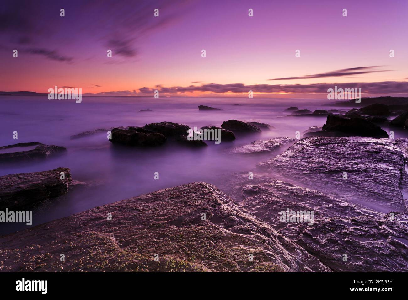 Whale beach on Sydney Northern beaches at sunrise - Pacific coast of