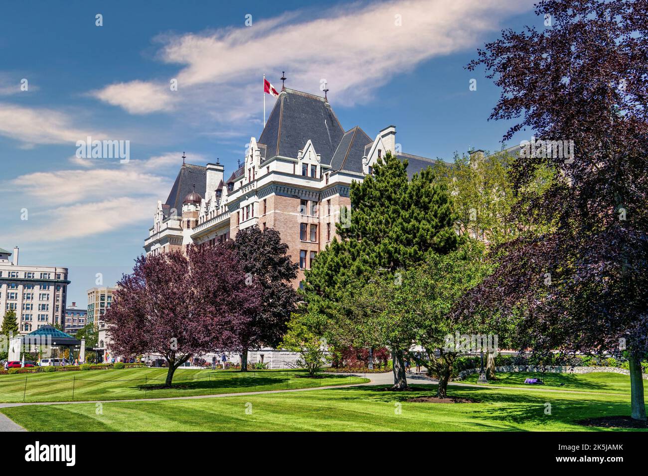 The historic Fairmont Empress Hotel in Victoria, Canada. Stock Photo