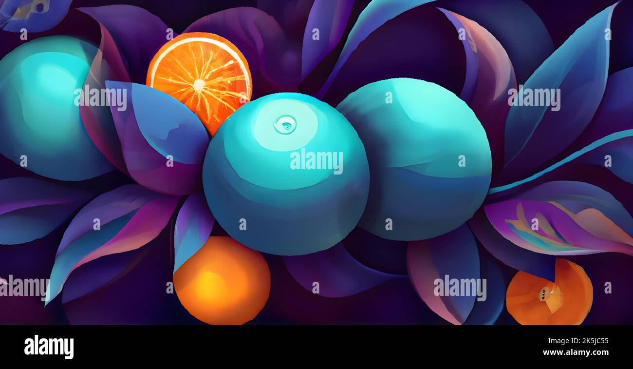 An abstract background illustration of purple floral wallpaper Stock