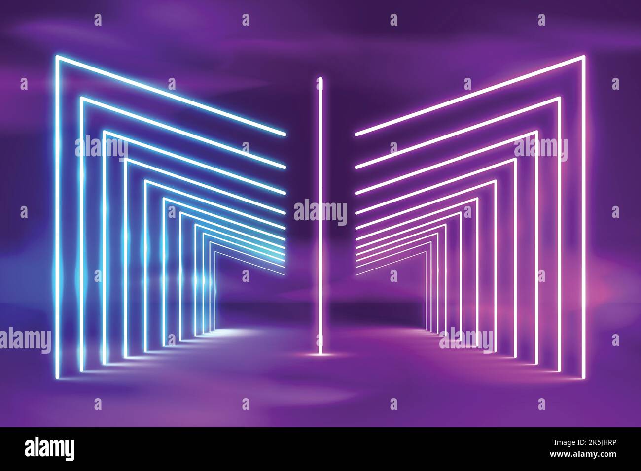 realistic bright neon lights background vector design illustration Stock Vector