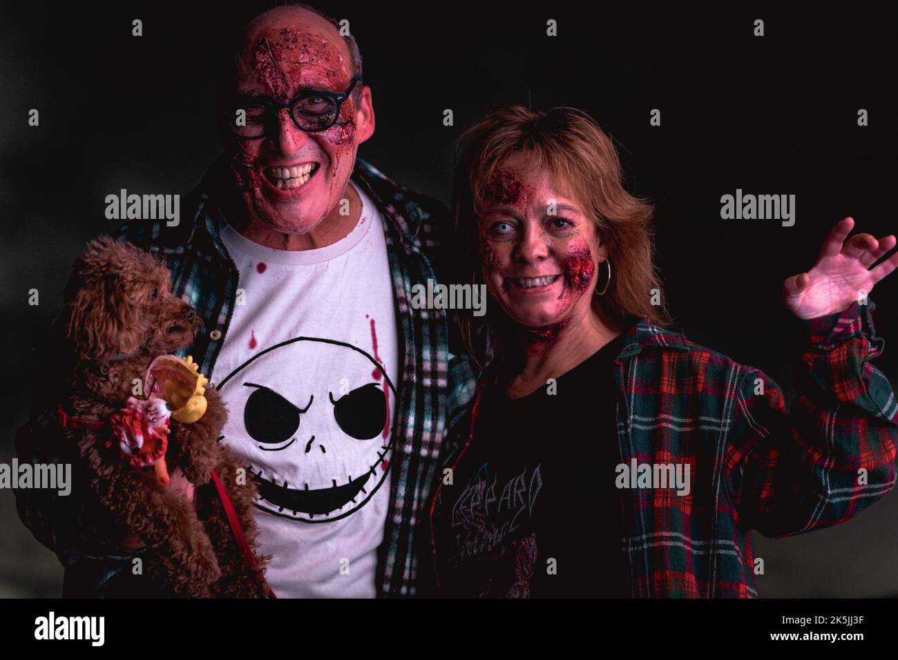 Sitges, Spain. 8th Oct, 2022. Revellers made up as zombies take to the streets for the Sitges Zombie Walk 2022 Credit: Matthias Oesterle/Alamy Live News Stock Photo