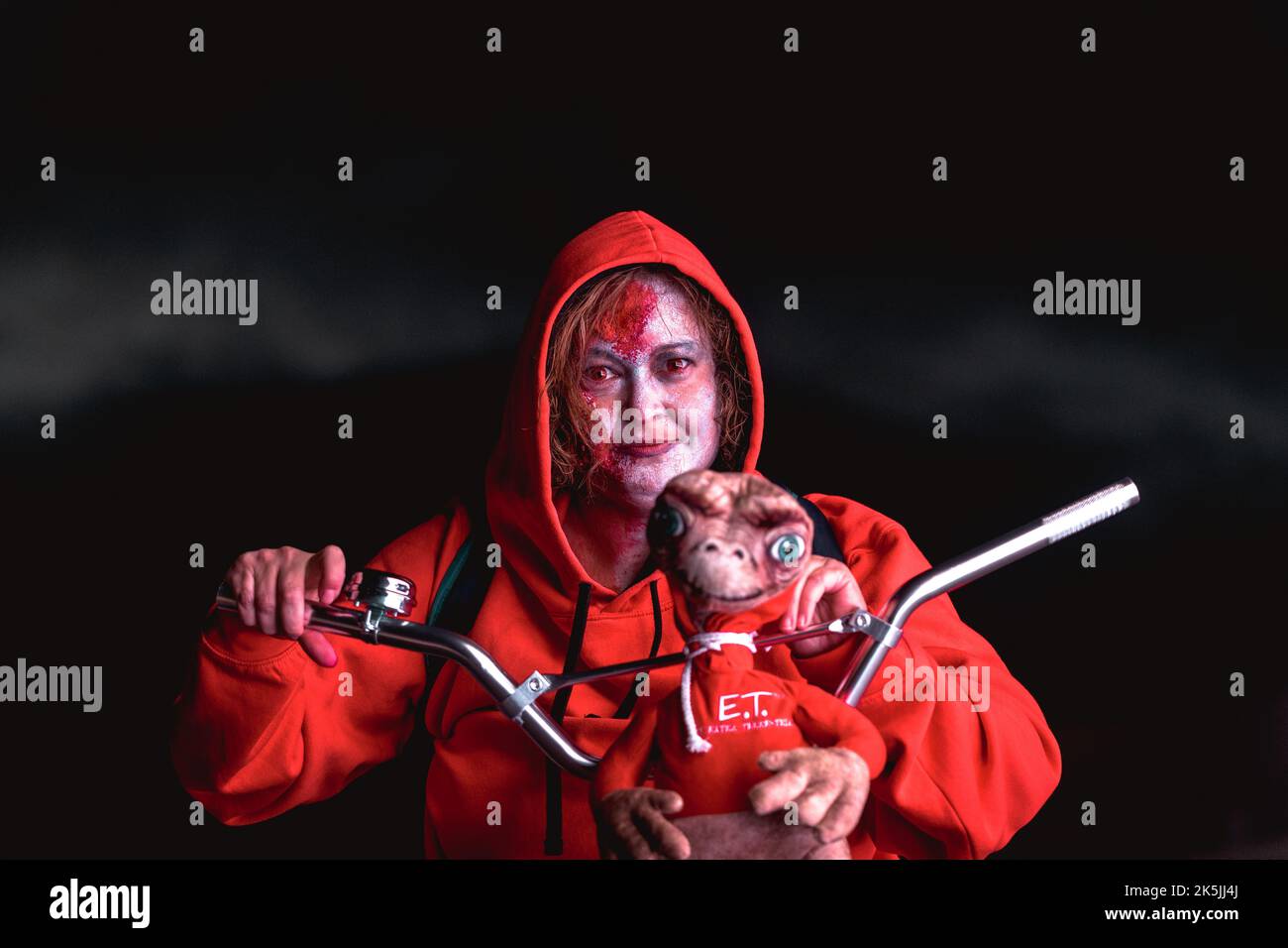 Sitges, Spain. 8th Oct, 2022. Revellers made up as zombies take to the