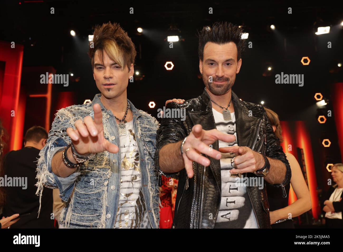  Berlin, Germany. 08th Oct, 2022. The Ehrlich Brothers perform on stage Illustration 