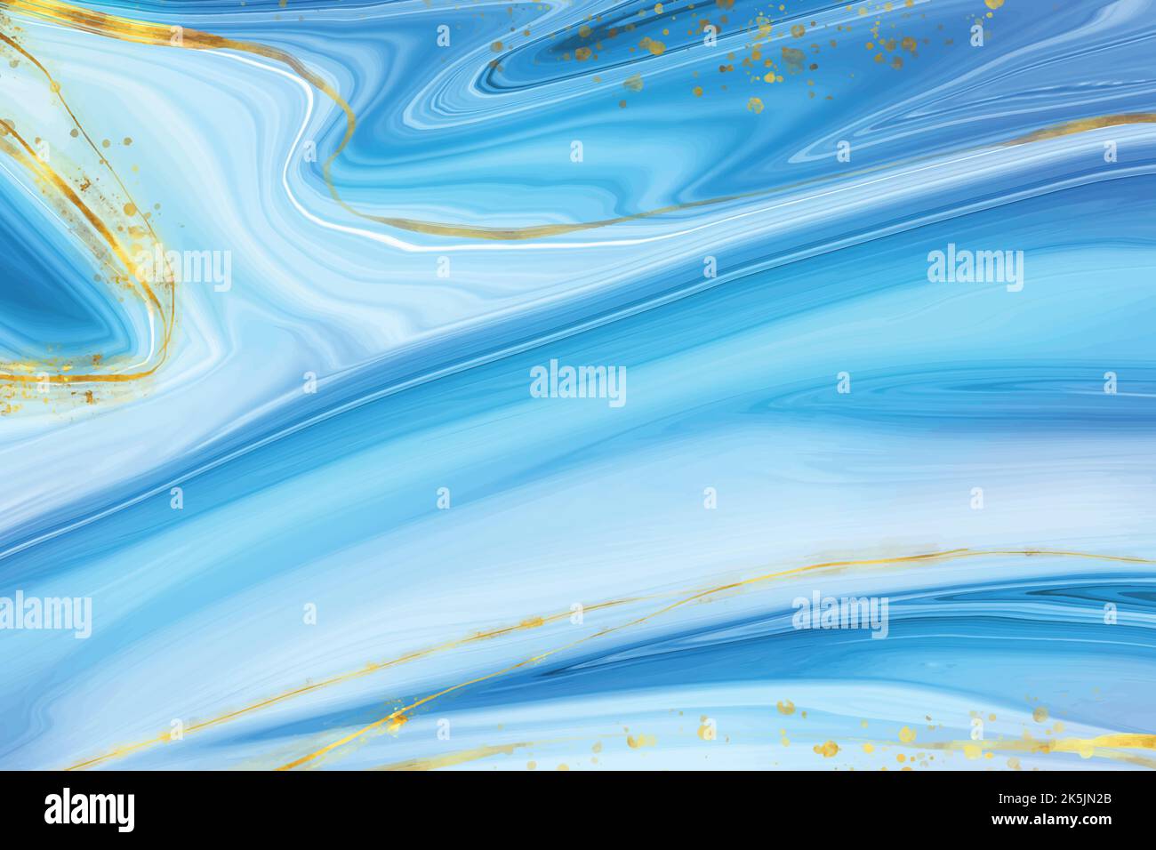 realistic liquid marble background with gold vector design illustration Stock Vector