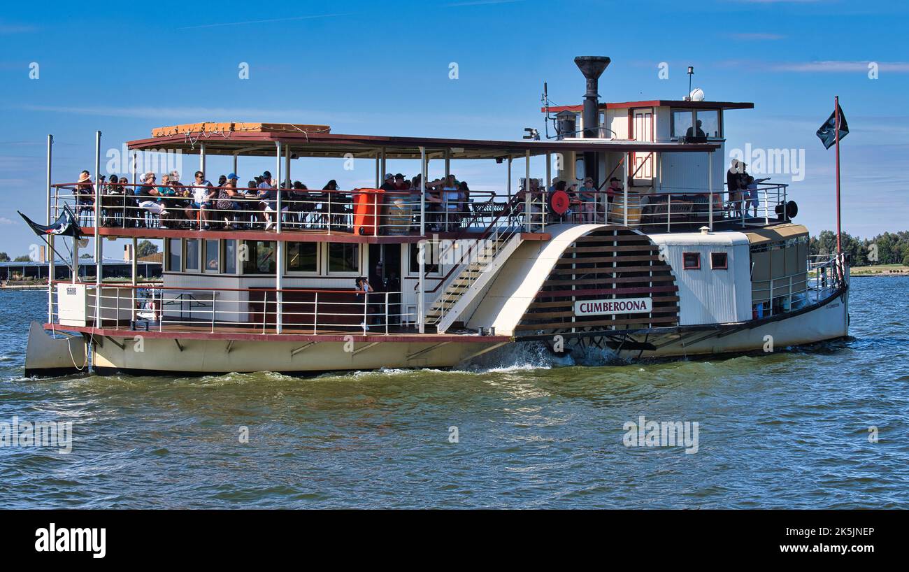 Yarrawonga, Victoria Australia 17 April 2022 Paddle Steamer