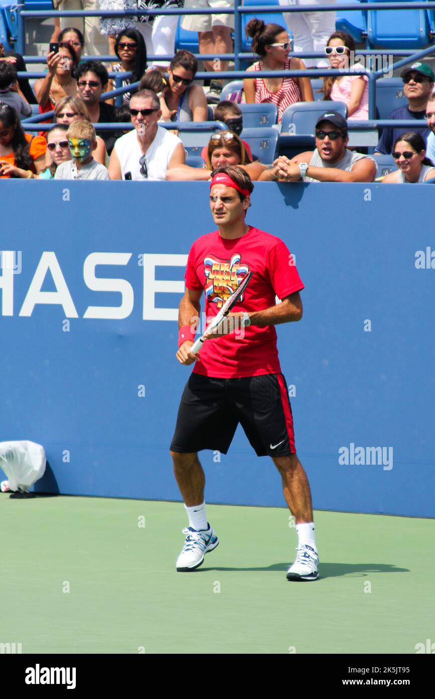 Grand Slam champion Roger Federer of Switzerland with his coach during ...