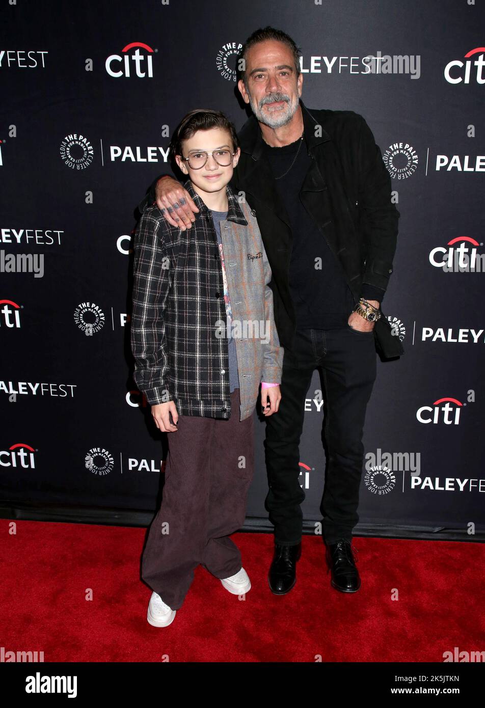 New York, USA. 8th Oct 2022. Jeffrey Dean Morgan and son Gus Morgan attending PaleyFest NY: The