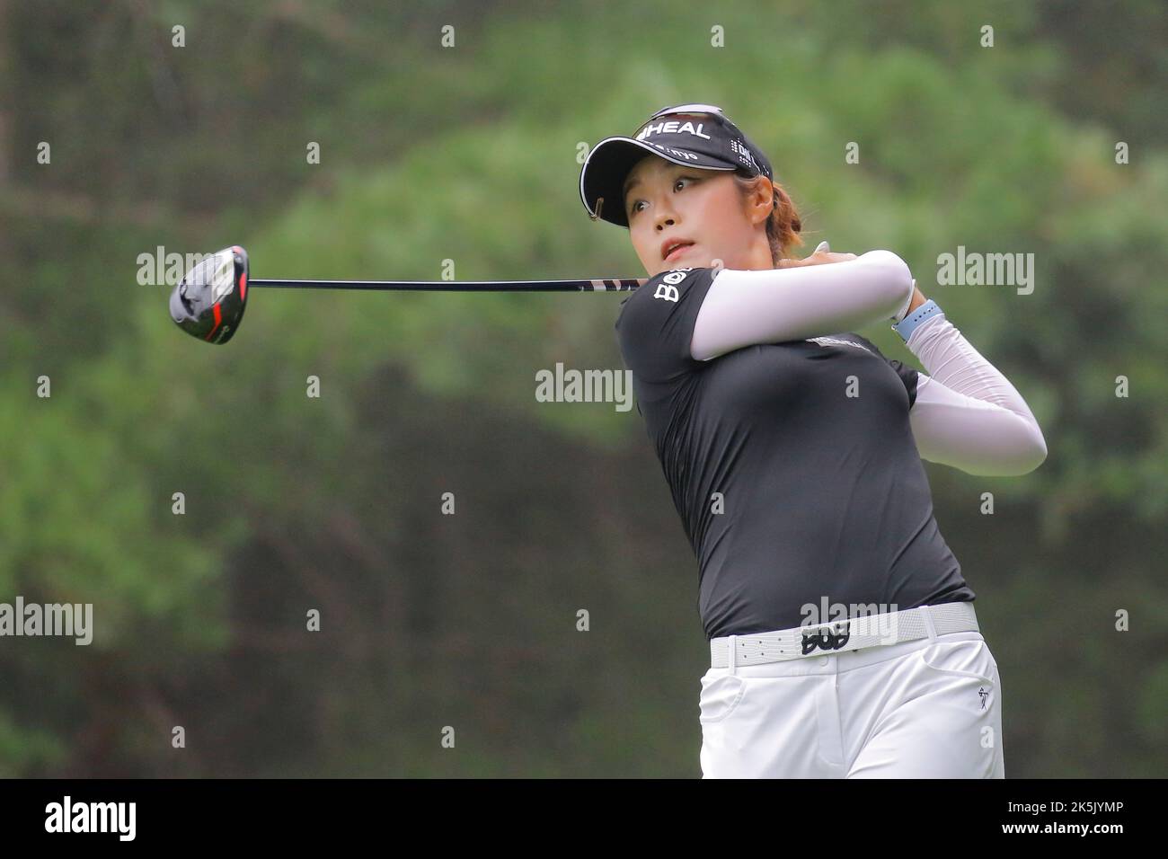 Aug 25, 2022-Chuncheon, South Korea-Choi Hye Yong action on the 2th hall during an Hanhwa Classic 2022 Round 1 at Jade Palace Golf Club in Chun Cheon, South Korea. Stock Photo