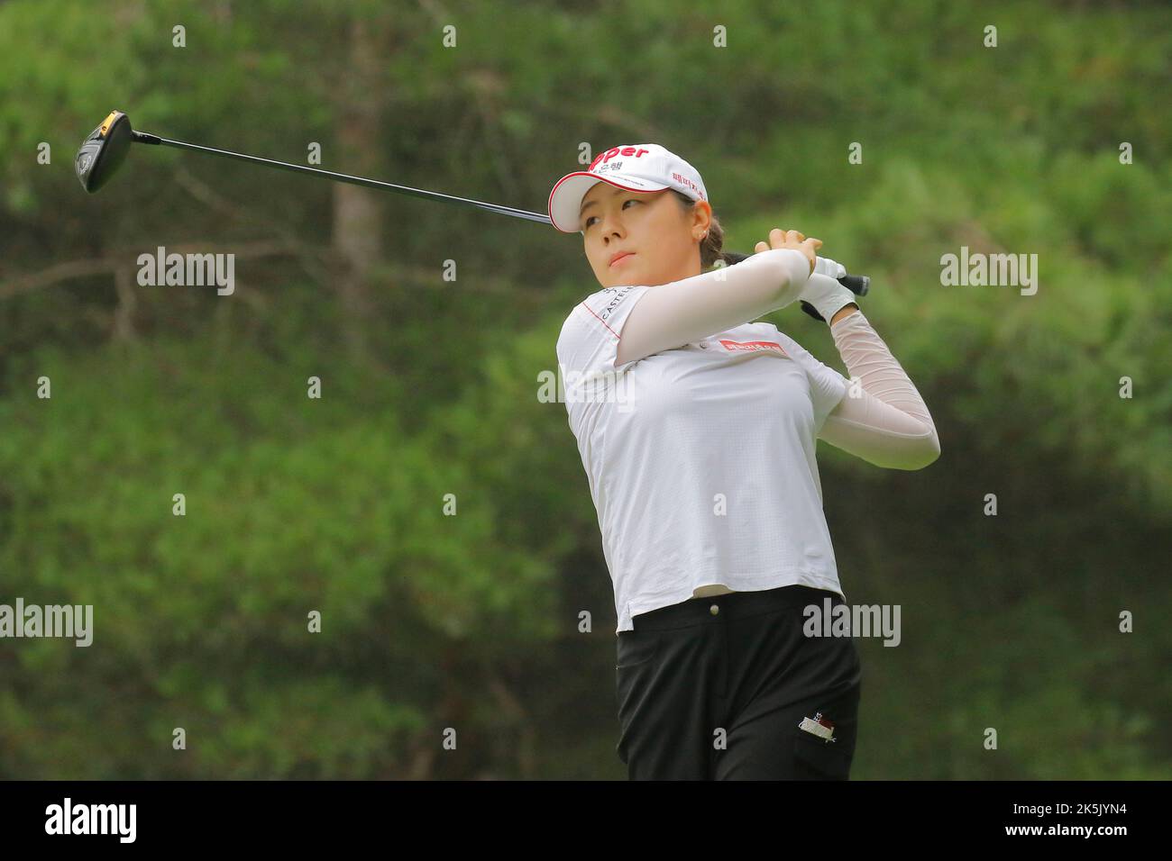 Aug 25, 2022-Chuncheon, South Korea-Kang Ye Lin action on the 2th hall during an Hanhwa Classic 2022 Round 1 at Jade Palace Golf Club in Chun Cheon, South Korea. Stock Photo