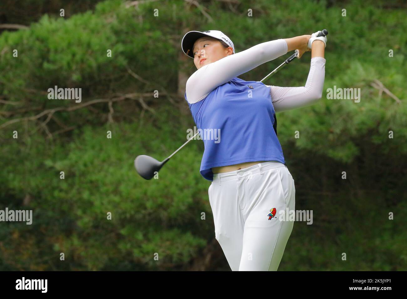 Aug 25, 2022-Chuncheon, South Korea-Chi Young Min action on the 2th hall during an Hanhwa Classic 2022 Round 1 at Jade Palace Golf Club in Chun Cheon, South Korea. Stock Photo