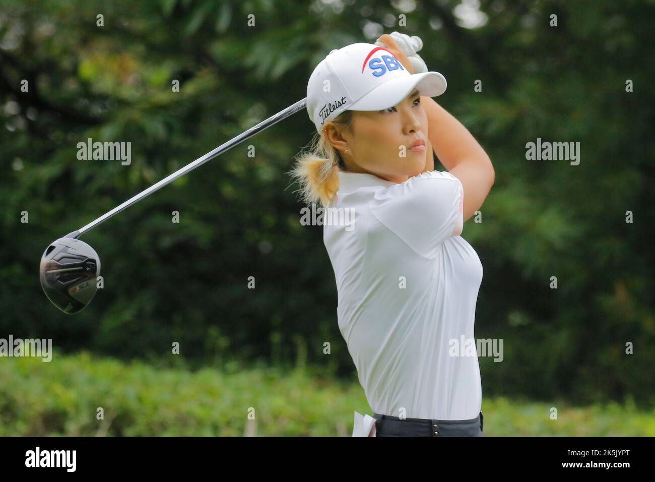 Aug 25, 2022-Chuncheon, South Korea-Da Eun Kim action on the 1th hall during an Hanhwa Classic 2022 Round 1 at Jade Palace Golf Club in Chun Cheon, South Korea. Stock Photo