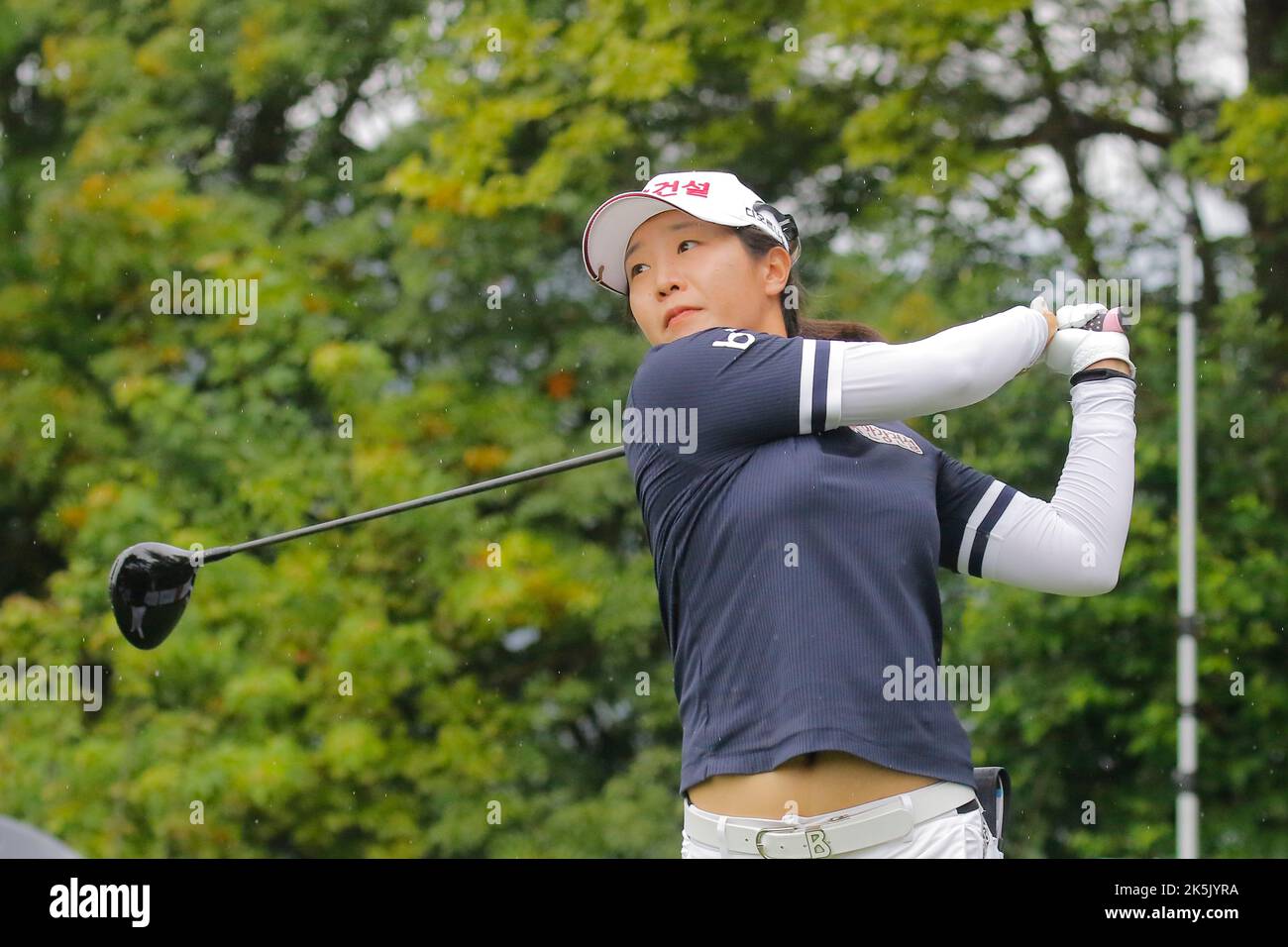 Aug 25, 2022-Chuncheon, South Korea-Im Jin Hee action on the 9th hall during an Hanhwa Classic 2022 Round 1 at Jade Palace Golf Club in Chun Cheon, South Korea. Stock Photo