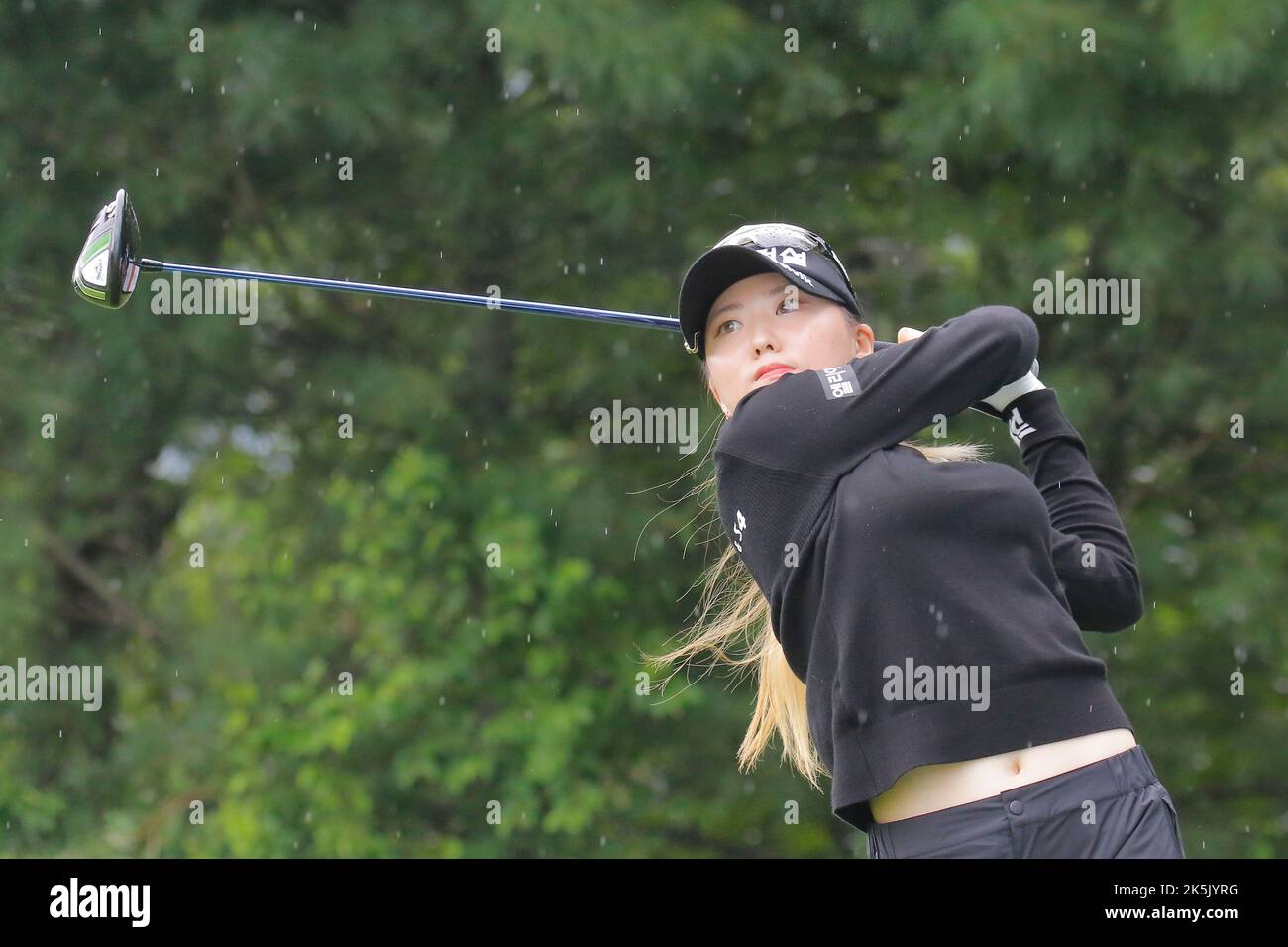 Aug 25, 2022-Chuncheon, South Korea-Cho A Yean action on the 9th hall during an Hanhwa Classic 2022 Round 1 at Jade Palace Golf Club in Chun Cheon, South Korea. Stock Photo