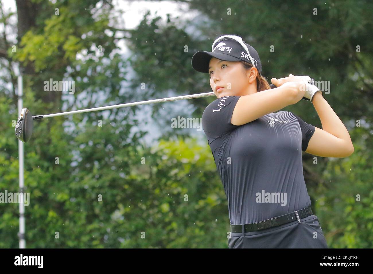 Aug 25, 2022-Chuncheon, South Korea-Choi Ye Lim action on the 9th hall during an Hanhwa Classic 2022 Round 1 at Jade Palace Golf Club in Chun Cheon, South Korea. Stock Photo
