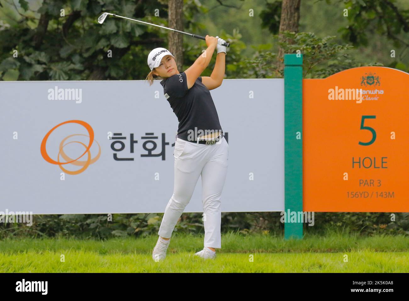 Aug 26, 2022-Chuncheon, South Korea-Jo Eun Hye on the 5th hall during an Hanhwa Classic 2022 Round 2 at Jade Palace Golf Club in Chun Cheon, South Korea. Stock Photo