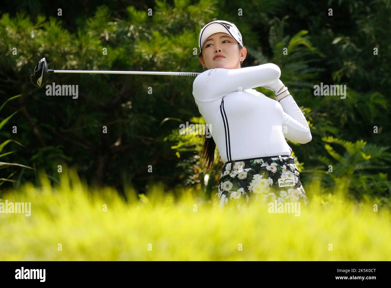 Aug 26, 2022-Chuncheon, South Korea-Hyun Se Lin action on the 8th hall during an Hanhwa Classic 2022 Round 2 at Jade Palace Golf Club in Chun Cheon, South Korea. Stock Photo