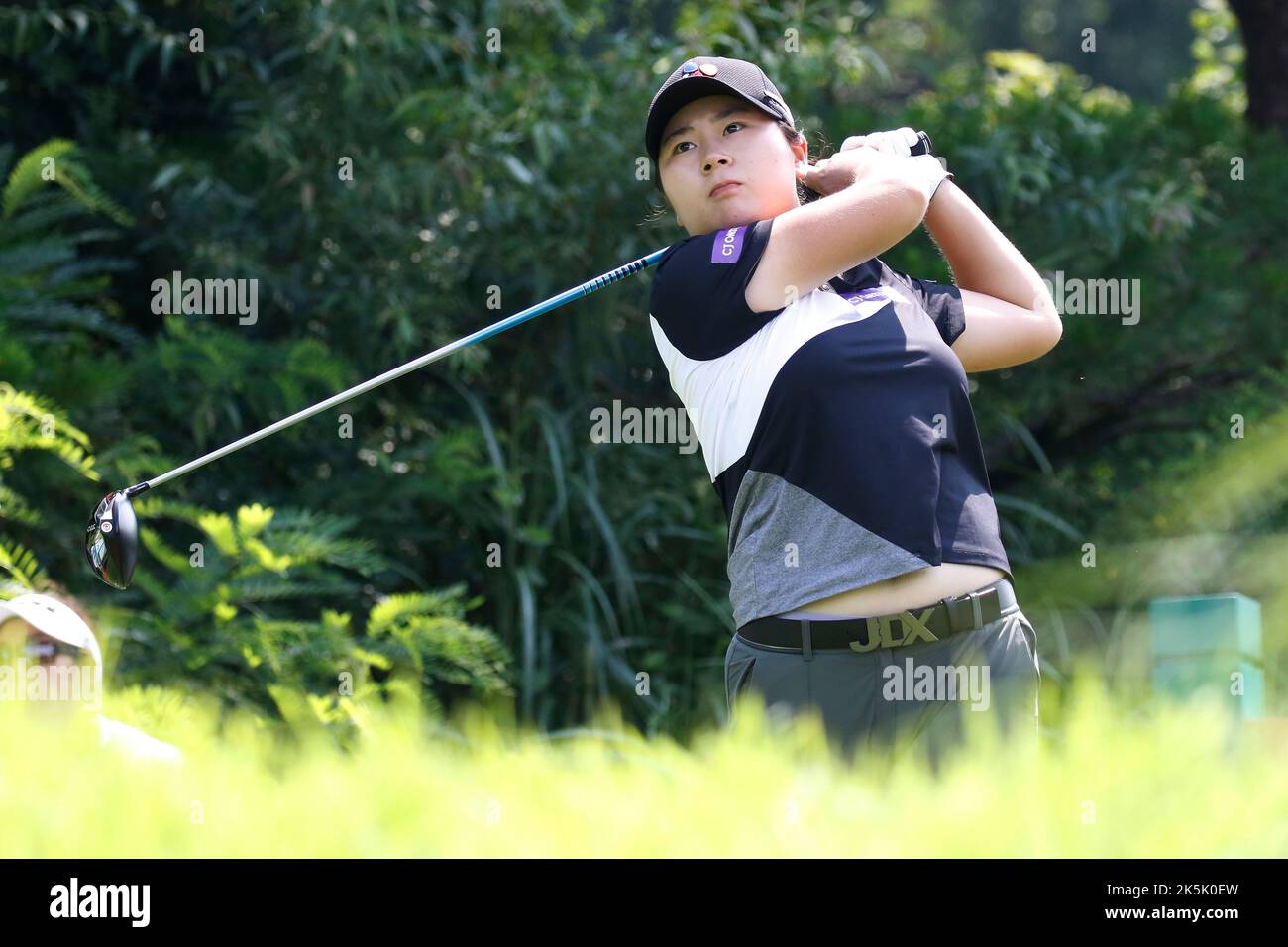 Aug 26, 2022-Chuncheon, South Korea-Hong Jung Min action on the 8th hall during an Hanhwa Classic 2022 Round 2 at Jade Palace Golf Club in Chun Cheon, South Korea. Stock Photo