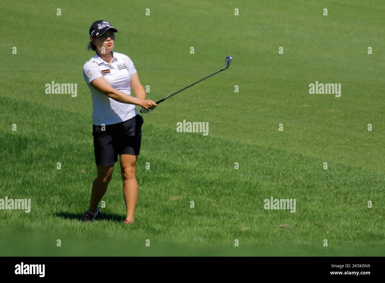 Aug 27, 2022-Chuncheon, South Korea-Jung Hee Won action on the 1th hall during an Hanhwa Classic 2022 Round 3 at Jade Palace Golf Club in Chuncheon, South Korea. Stock Photo