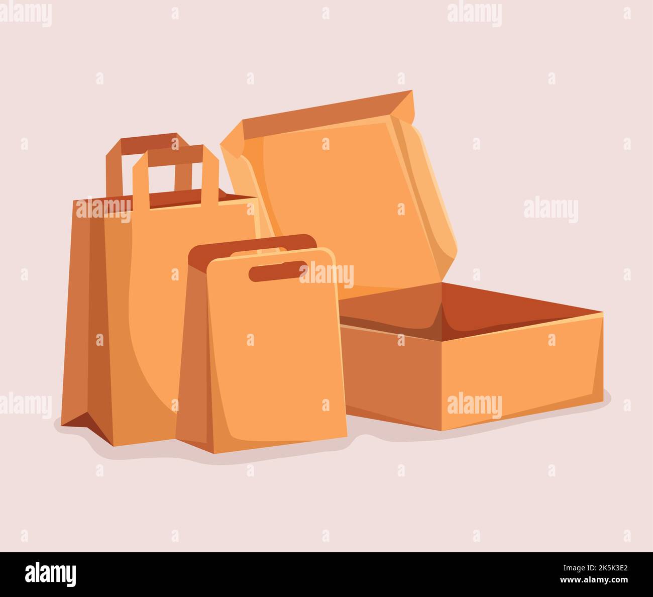 eco bags and box packaging Stock Vector Image & Art Alamy