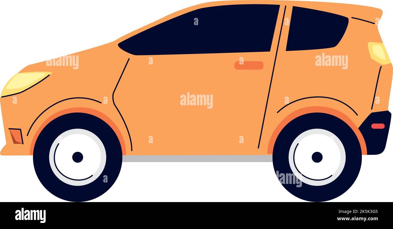 yellow sedan car mockup Stock Vector Image & Art - Alamy