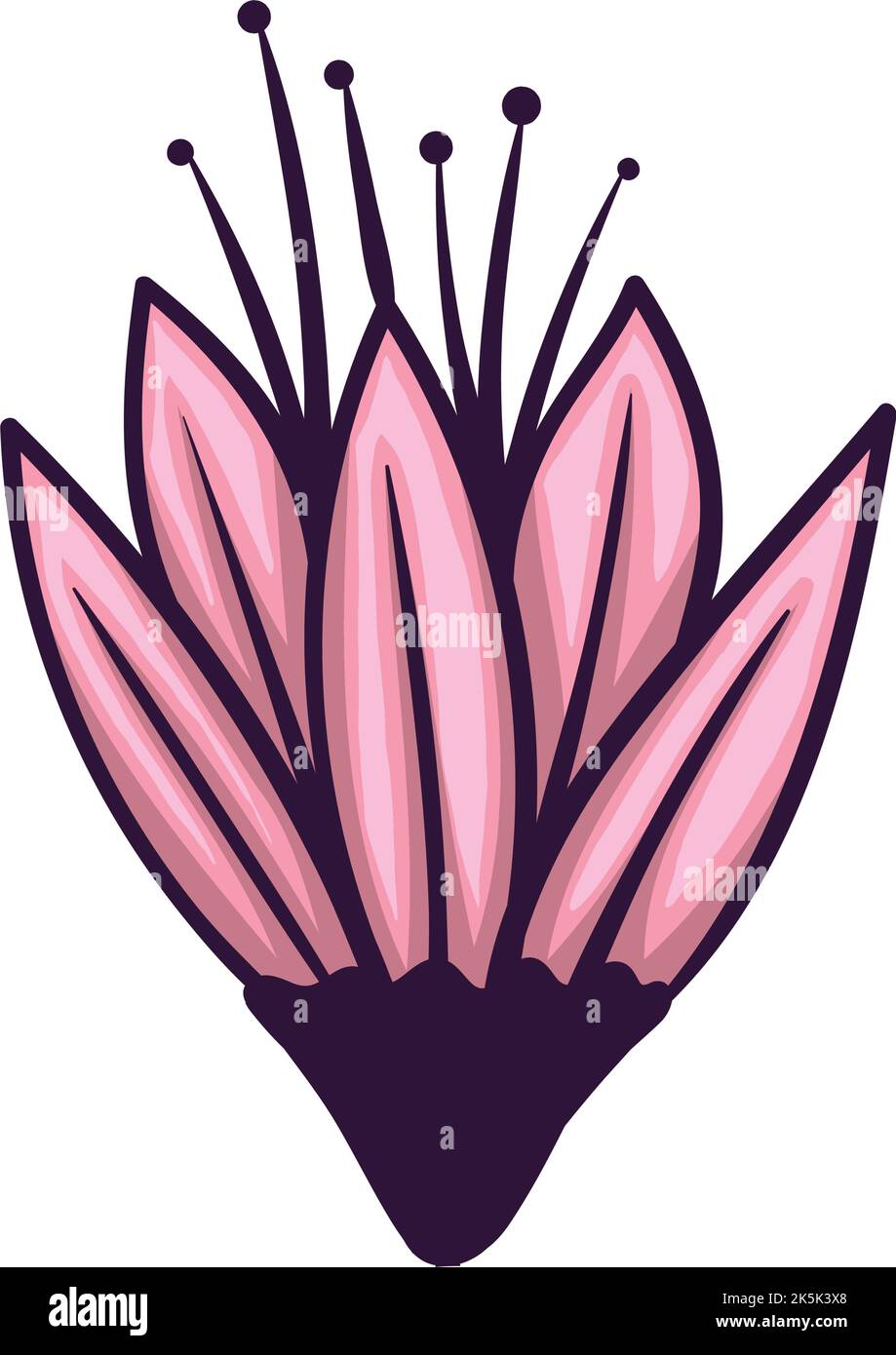 pink flower garden Stock Vector Image & Art - Alamy