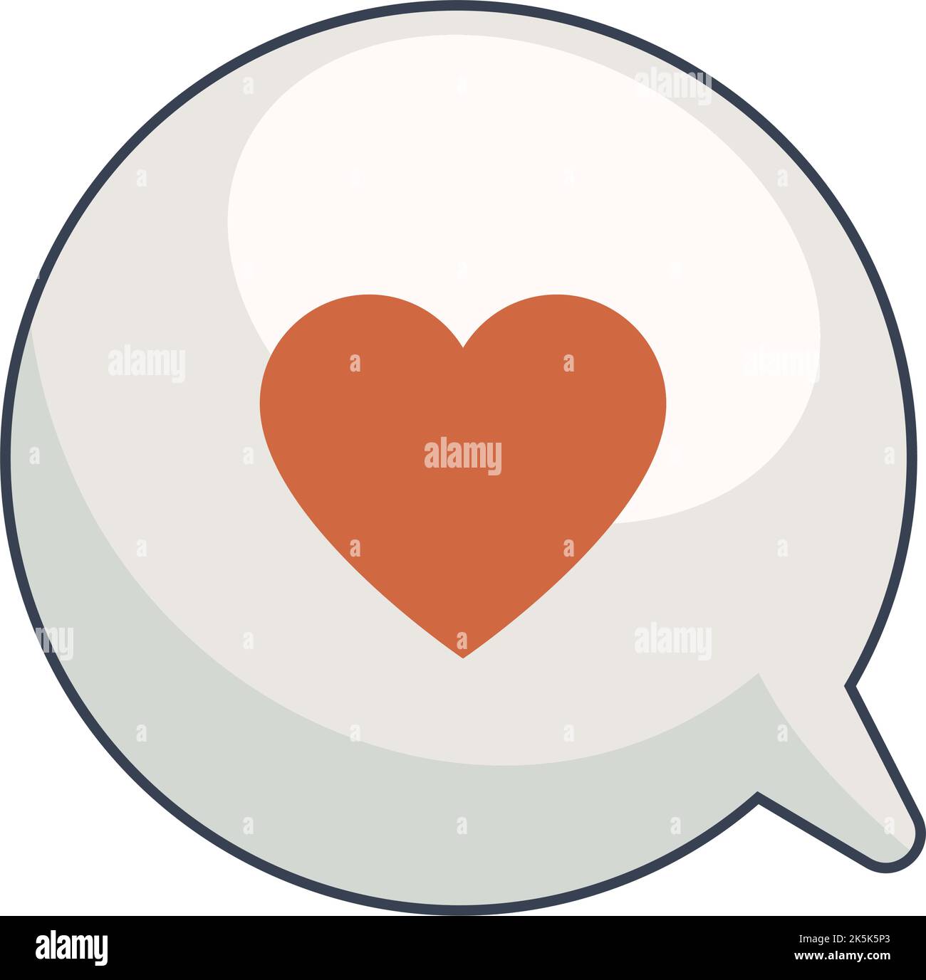 speech bubble with heart Stock Vector Image & Art - Alamy