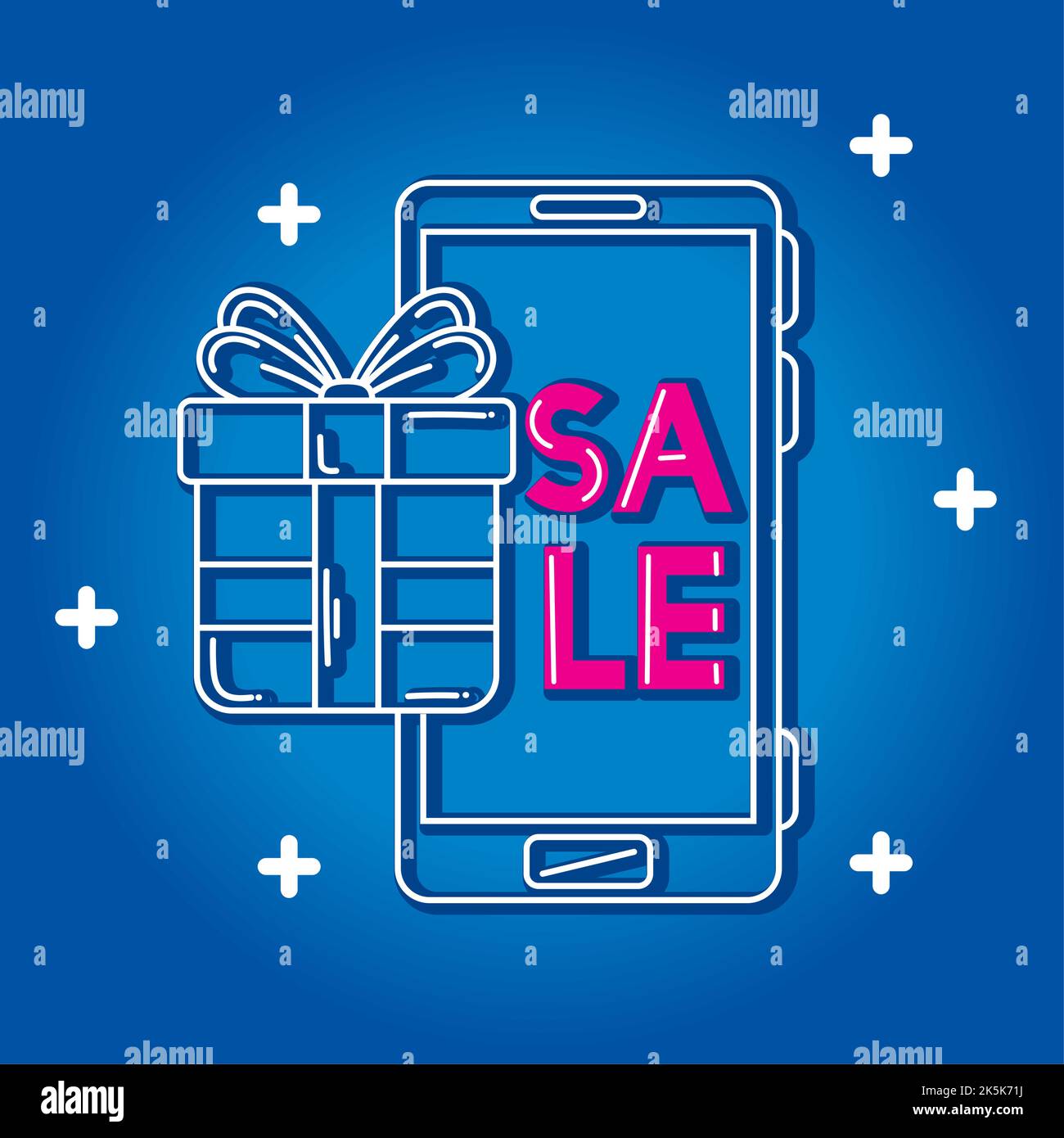 sale lettering in smartphone Stock Vector Image & Art - Alamy